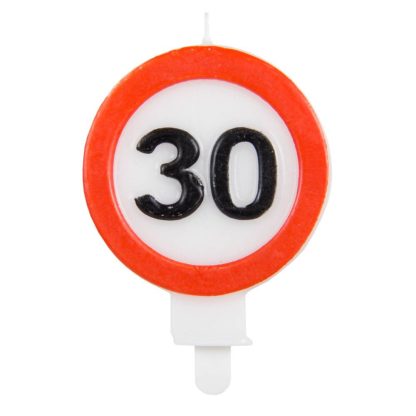 Svečka prometni znak 30