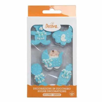 Baby shower dekoracija modra