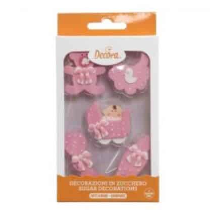 Baby shower dekoracija roza